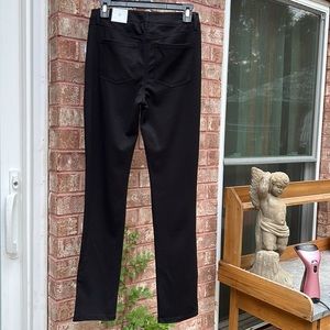 NWT White House Black Market The Slim City Point Knit Black Lycra Jeans Size 0